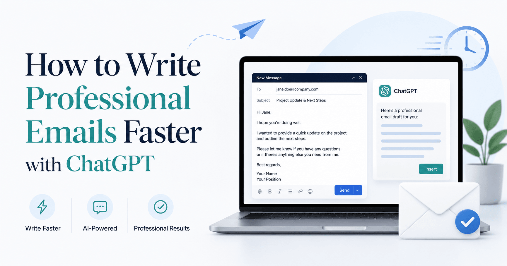 How to Write Professional Emails Faster with ChatGPT