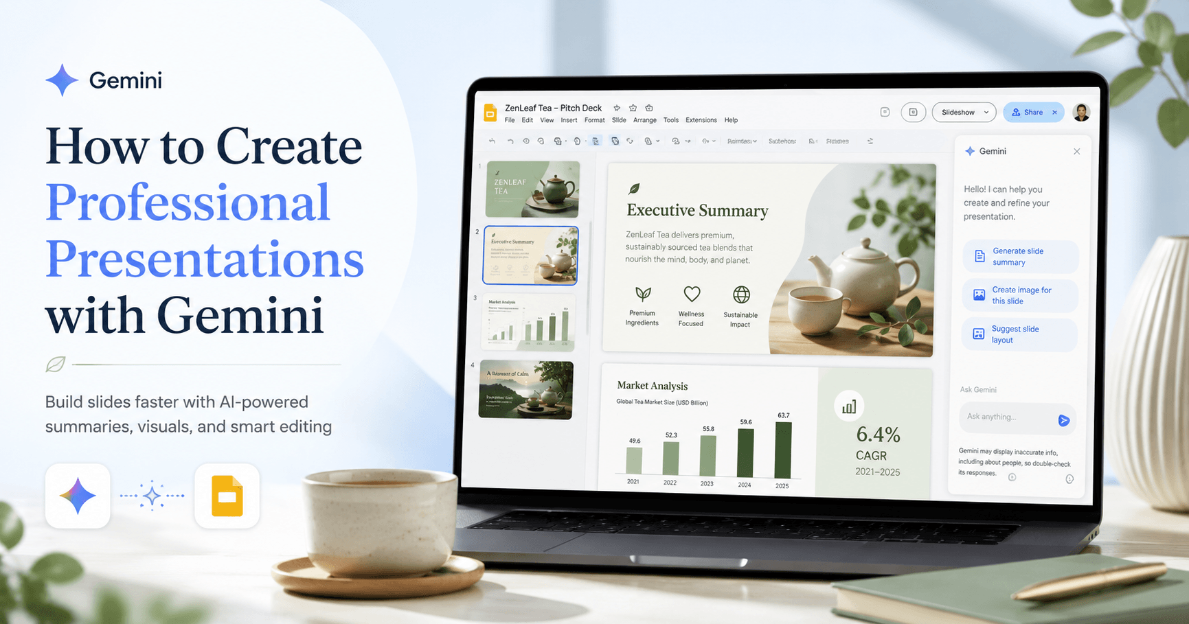 How to Create Professional Presentations with Gemini in Google Slides