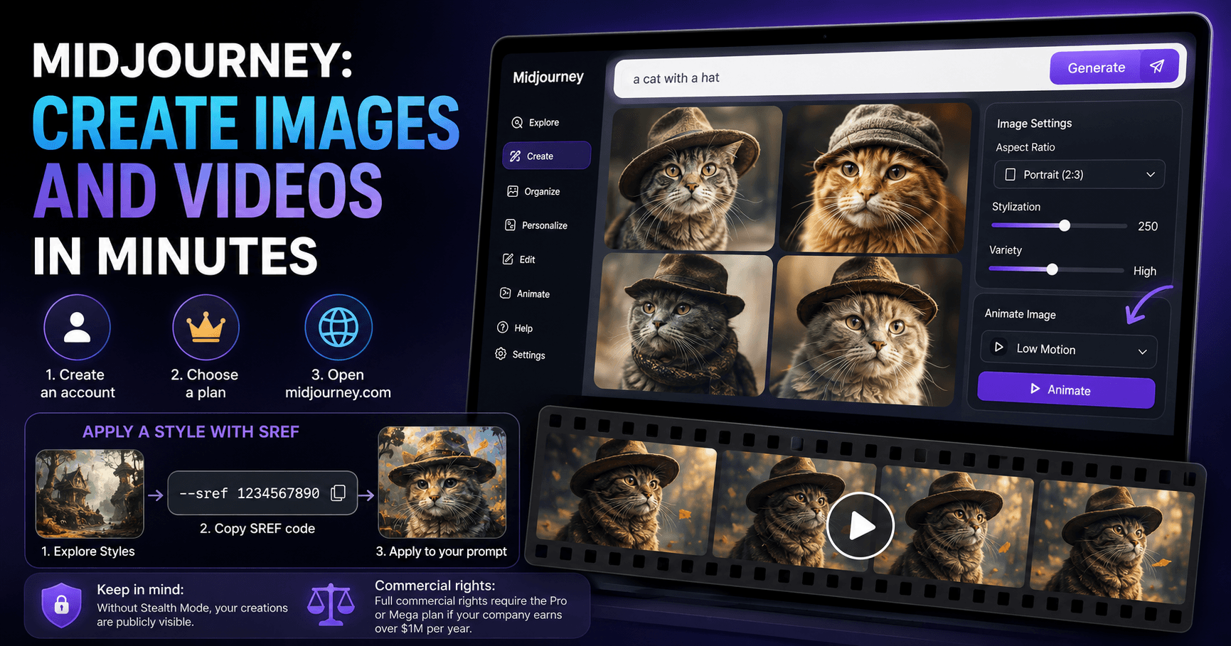 Midjourney: How to Create Beautiful Images and Turn Them into Videos in Minutes