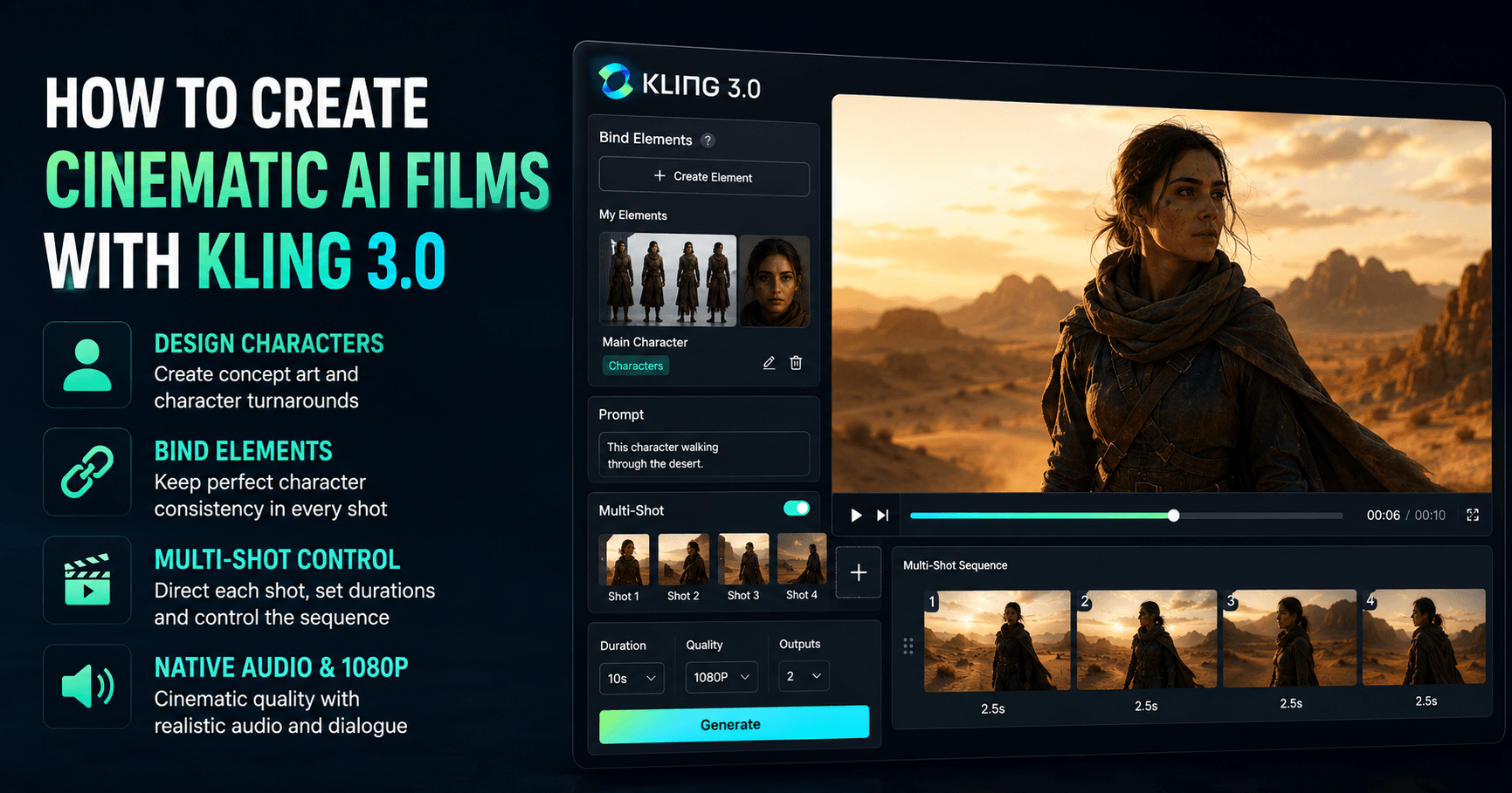How to Create Cinematic AI Films with Kling 3.0