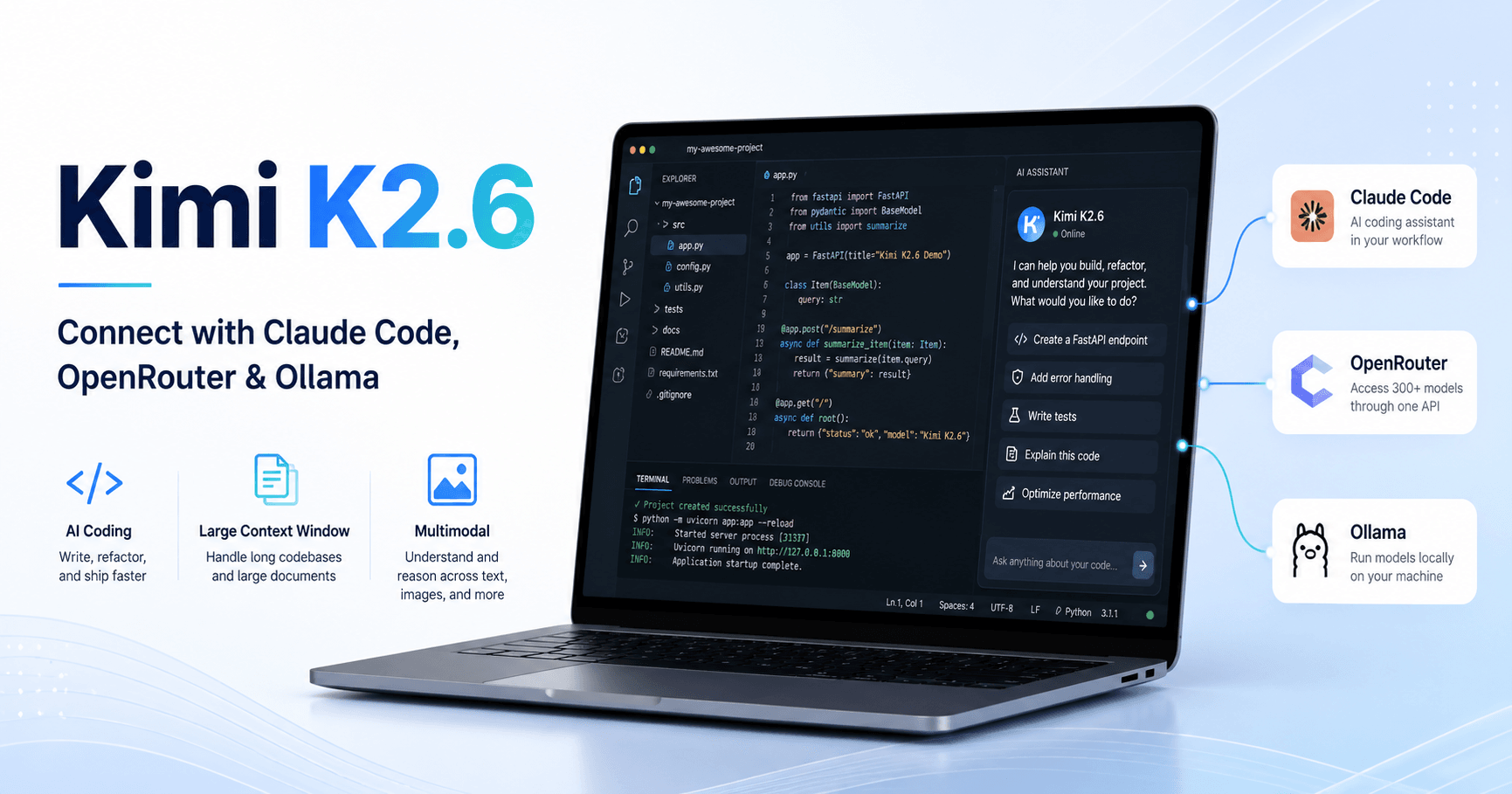 How to Use Kimi K2.6 With Claude Code, OpenRouter, and Ollama